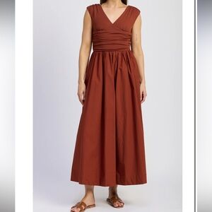 Midi Dress V Neck Sleeveless Flowy A-Line Maxi Dress-Nordstrom
